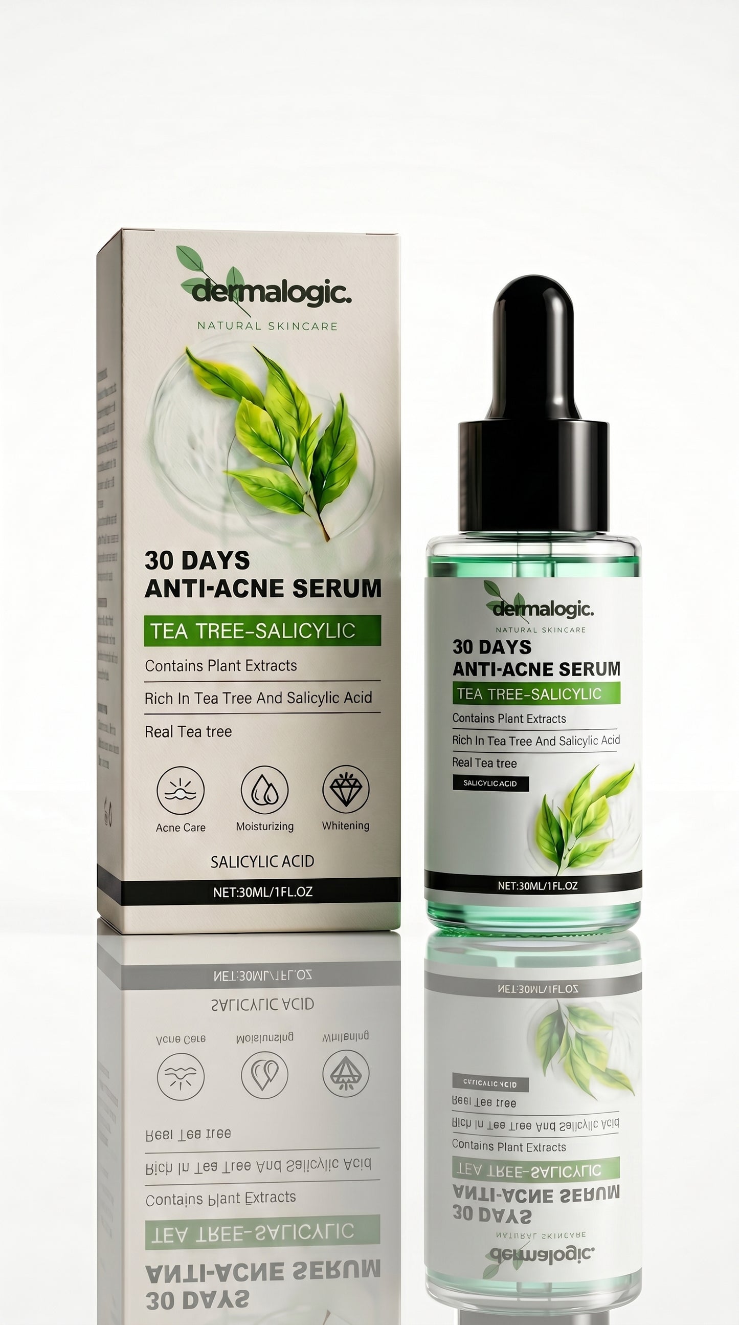 Sérum Antiacné Natural Árbol de Té + Ácido Salicílico – 30 ml