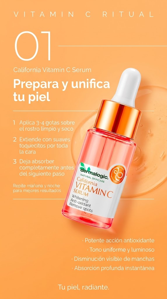 Set cuidado facial Vitamina C — Sérum, Contorno de Ojos y Crema
