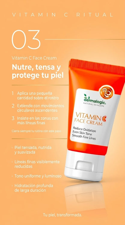 Set cuidado facial Vitamina C — Sérum, Contorno de Ojos y Crema